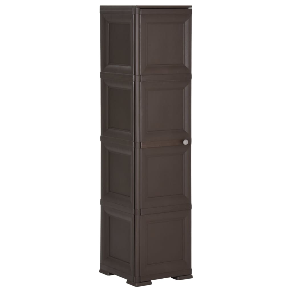 vidaXL Plastic Cabinet 40x43x164 cm Wood Design Brown
