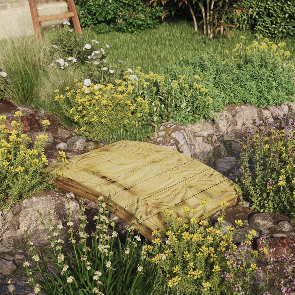 vidaXL Garden Bridge 110x74 cm Impregnated Solid wood Pine