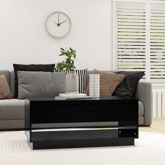 vidaXL Coffee Table Black 102.5x55x44 cm Engineered Wood