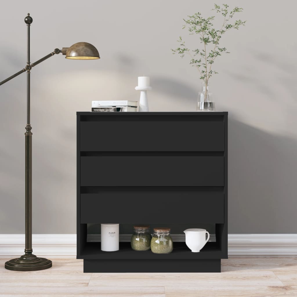 vidaXL Sideboard Black 70x41x75 cm Engineered Wood
