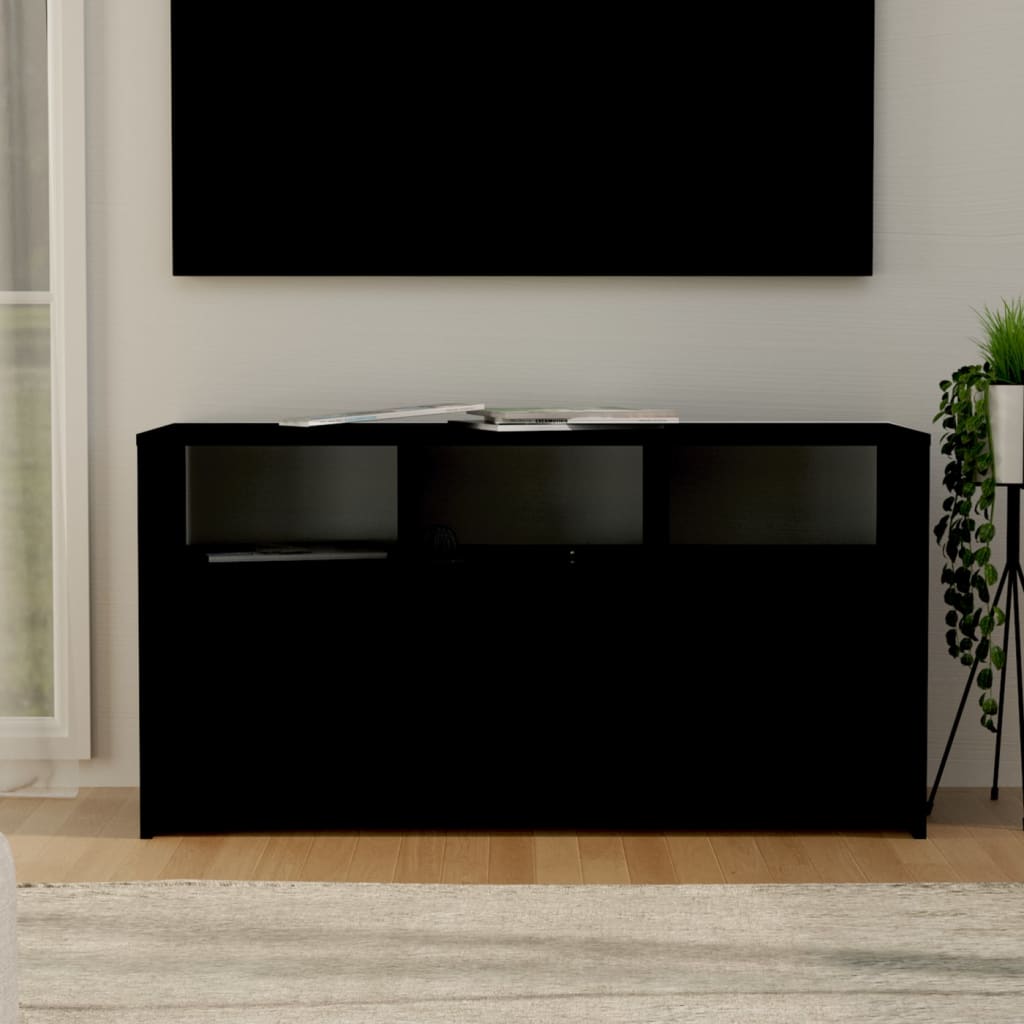 vidaXL TV Cabinet Black 102x37.5x52.5 cm Engineered Wood