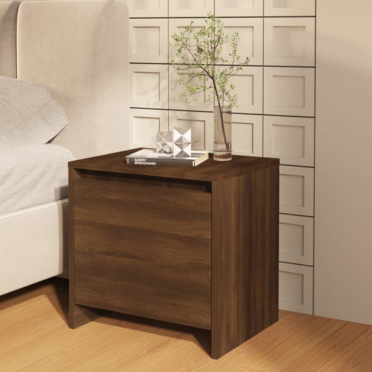vidaXL Bedside Cabinet Brown Oak 45x34x44.5 cm Engineered Wood