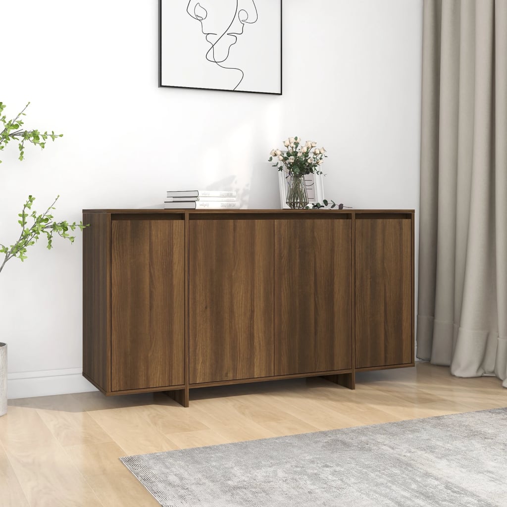 vidaXL Sideboard Brown Oak 135x41x75 cm Engineered Wood