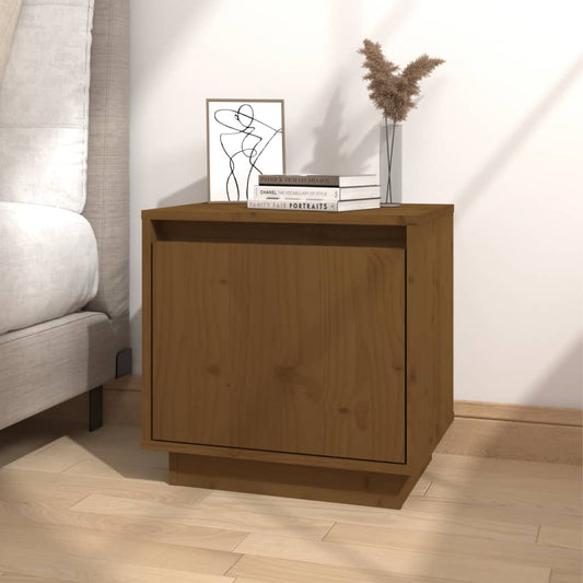 vidaXL Bedside Cabinet Honey Brown 40x30x40 cm Solid Wood Pine