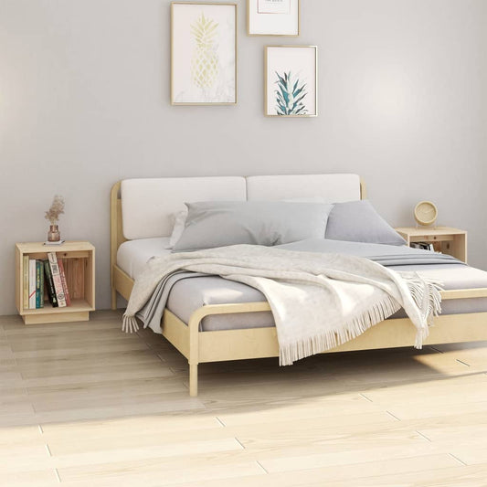 vidaXL Bedside Cabinets 2 pcs 40x30x40 cm Solid Wood Pine