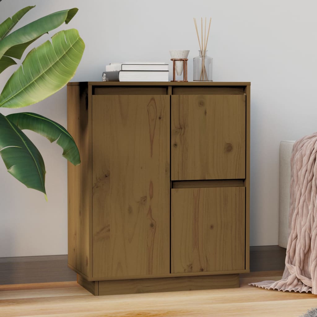 vidaXL Sideboard Honey Brown 60x34x75 cm Solid Wood Pine