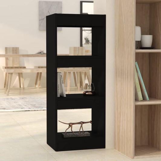 vidaXL Book Cabinet/Room Divider Black 40x30x103 cm Engineered Wood
