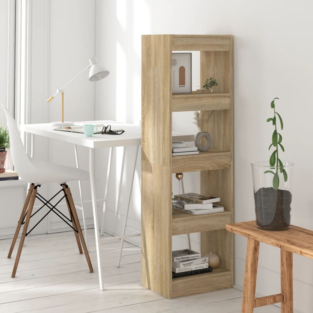 vidaXL Book Cabinet/Room Divider Sonoma Oak 40x30x135 cm