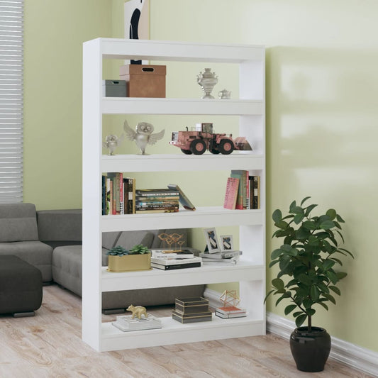 vidaXL Book Cabinet/Room Divider High Gloss White 100x30x166 cm