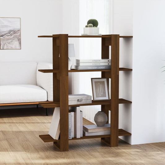 vidaXL Book Cabinet/Room Divider Brown Oak 100x30x123.5 cm