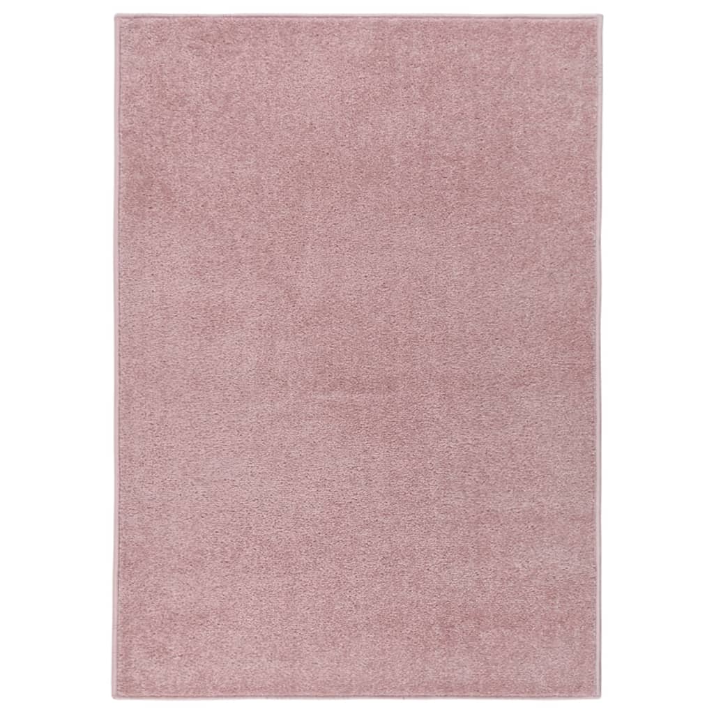 vidaXL Rug Short Pile 140x200 cm Pink