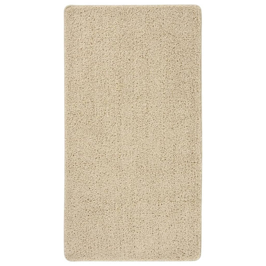vidaXL Shaggy Rug Cream 80x150 cm Anti Slip