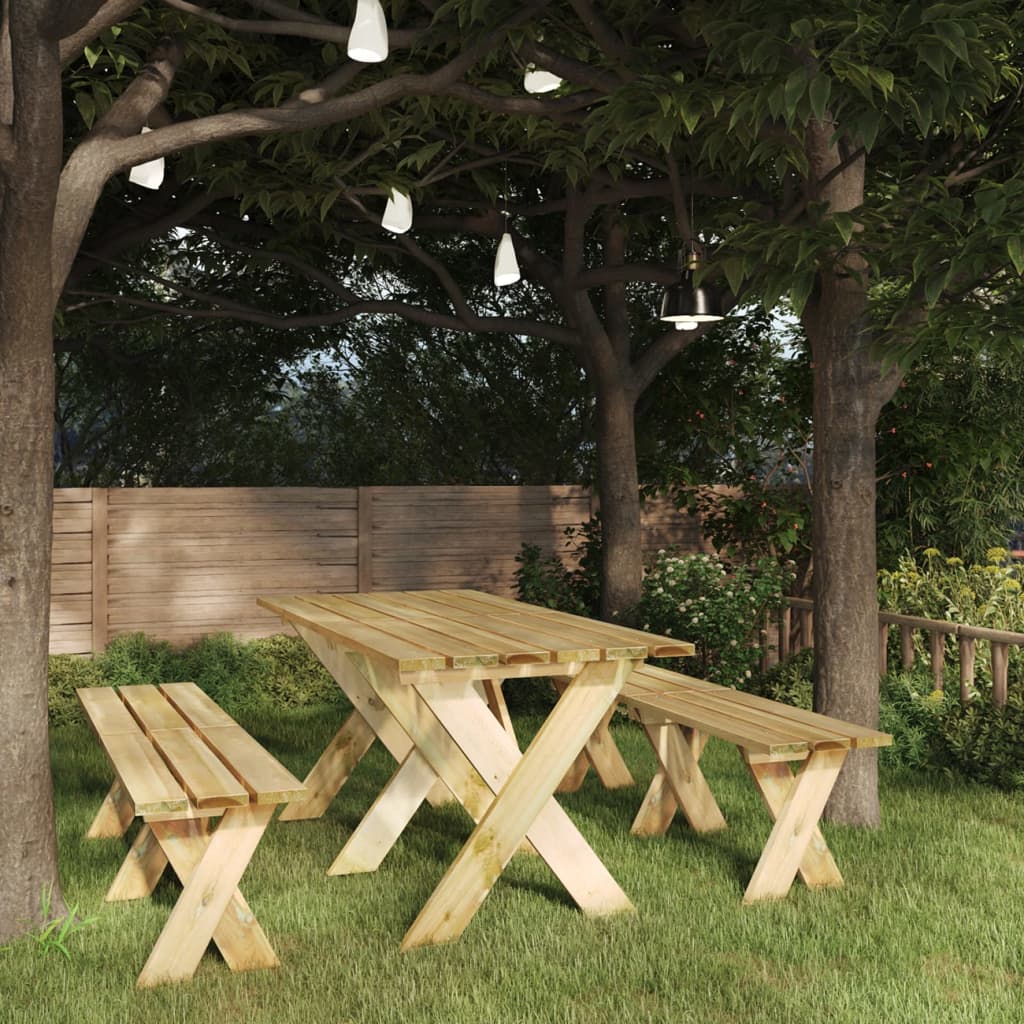vidaXL Garden Bench 160 cm Impregnated Pinewood