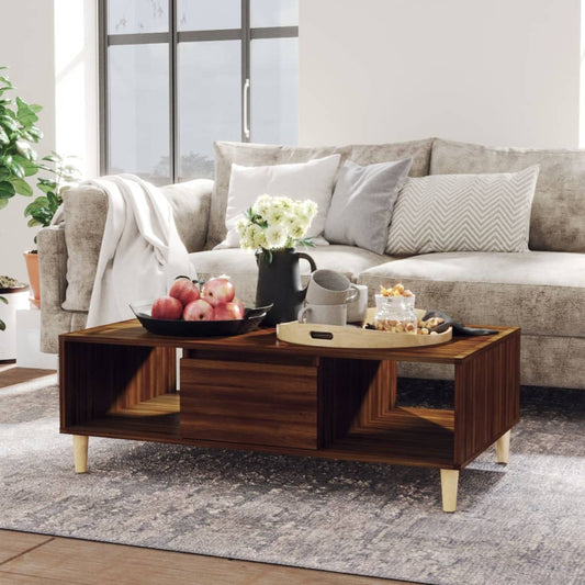 vidaXL Coffee Table Brown Oak 103.5x60x35 cm Engineered Wood