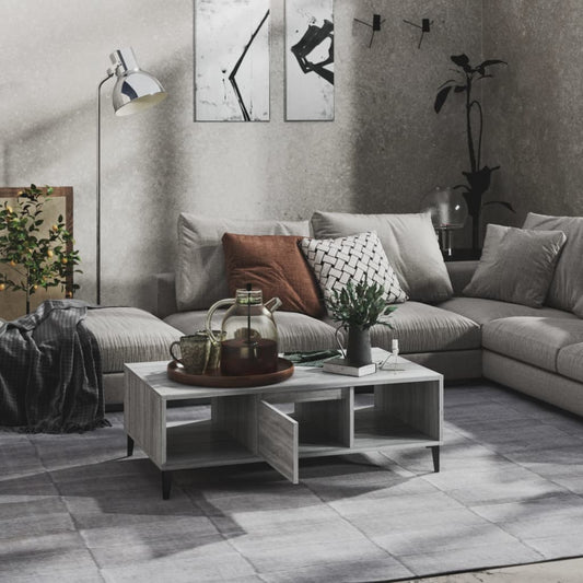 vidaXL Coffee Table Grey Sonoma 103.5x60x35 cm Engineered Wood