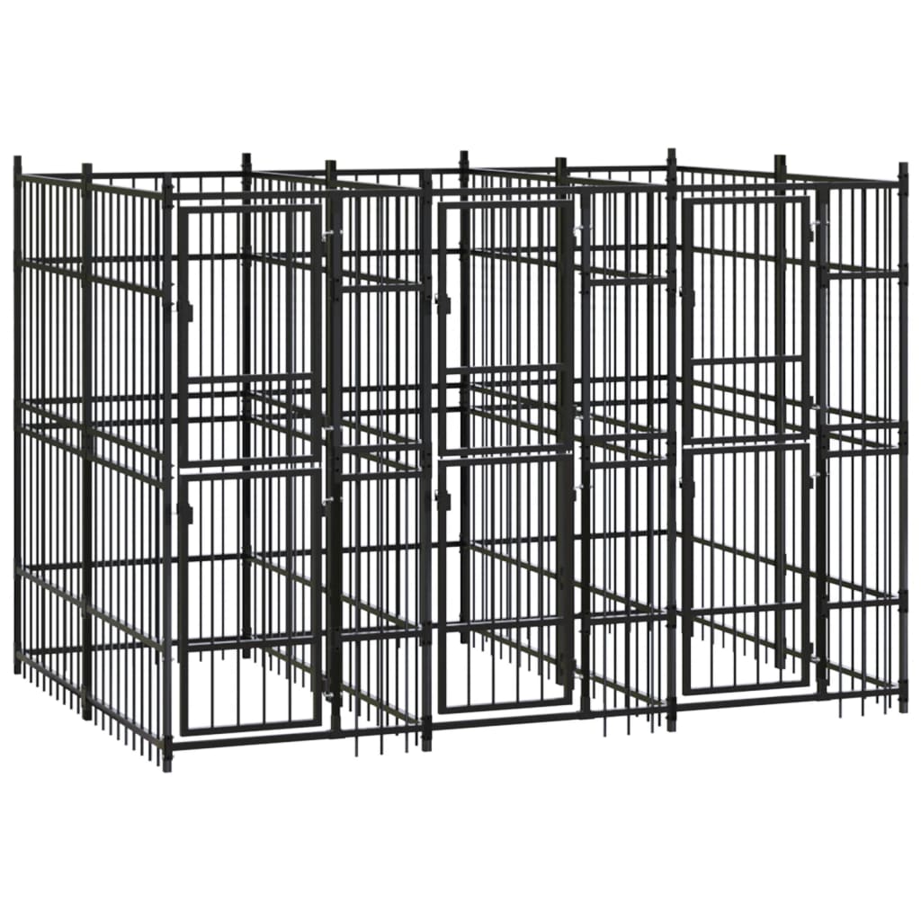 vidaXL Outdoor Dog Kennel Steel 5.53 må_