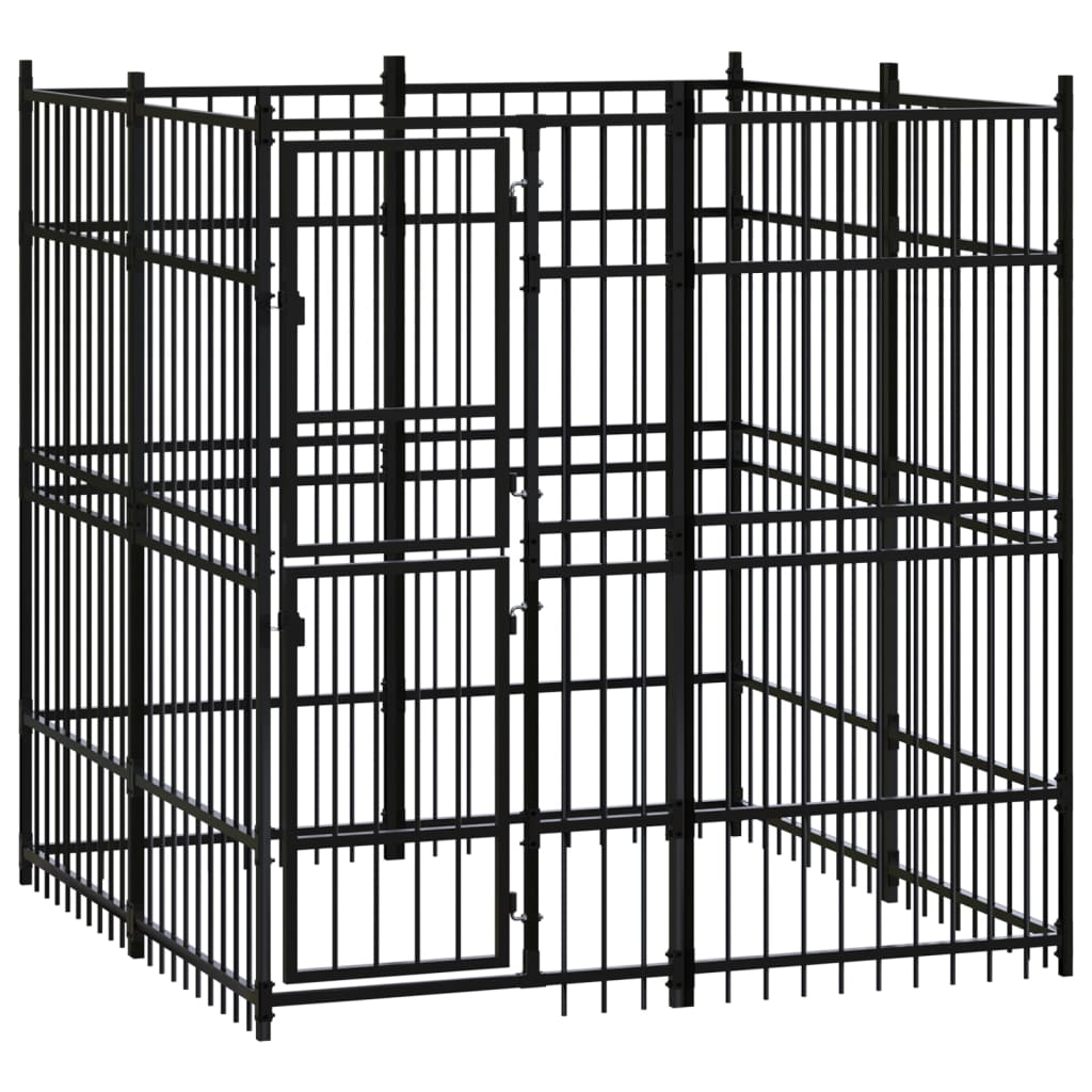 vidaXL Outdoor Dog Kennel Steel 3.69 må_