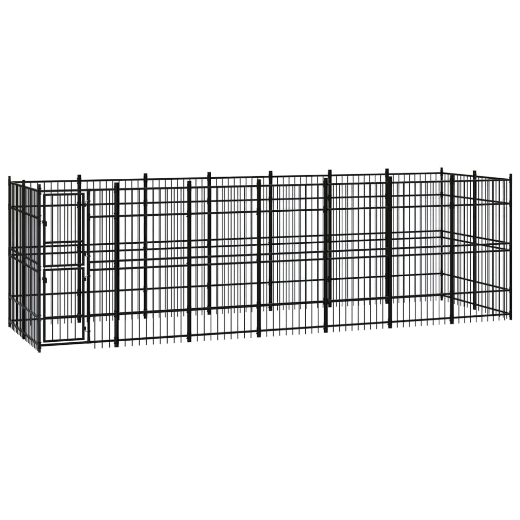 vidaXL Outdoor Dog Kennel Steel 12.9 må_