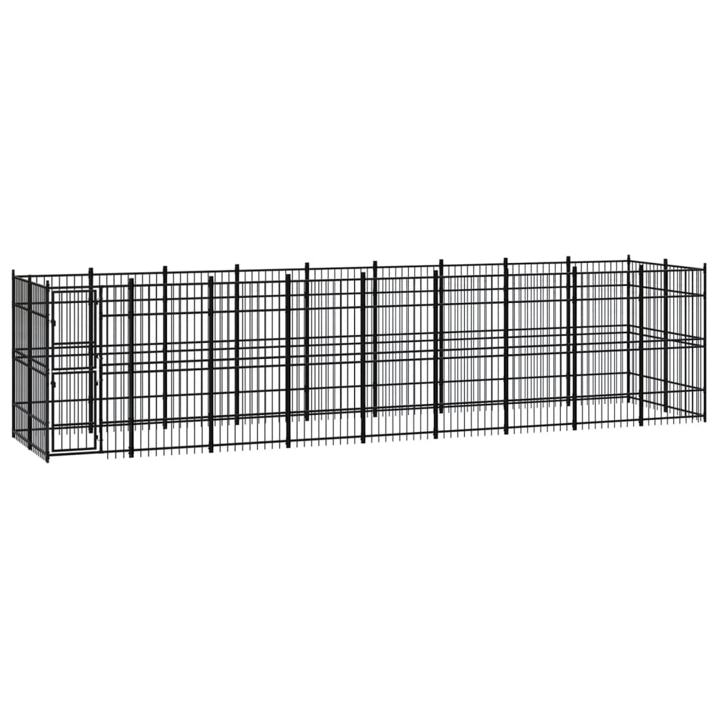 vidaXL Outdoor Dog Kennel Steel 16.59 må_