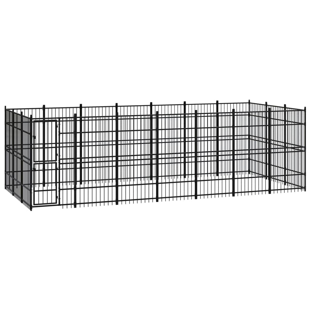 vidaXL Outdoor Dog Kennel Steel 19.35 må_