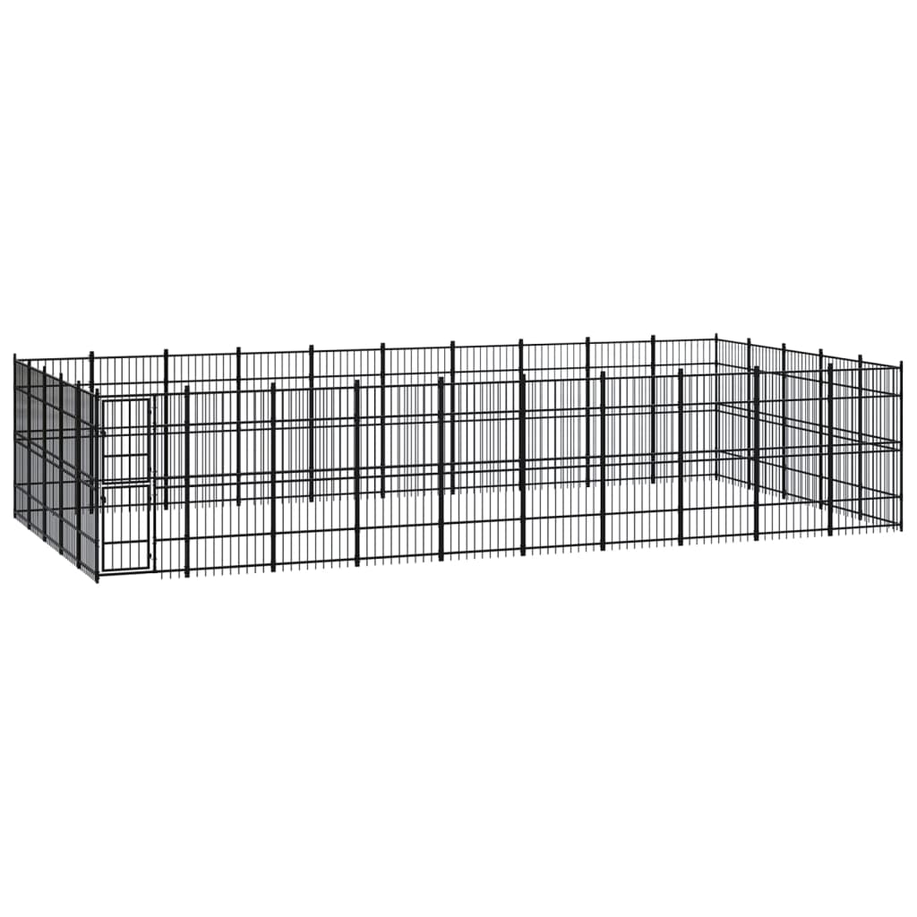 vidaXL Outdoor Dog Kennel Steel 46.08 må_
