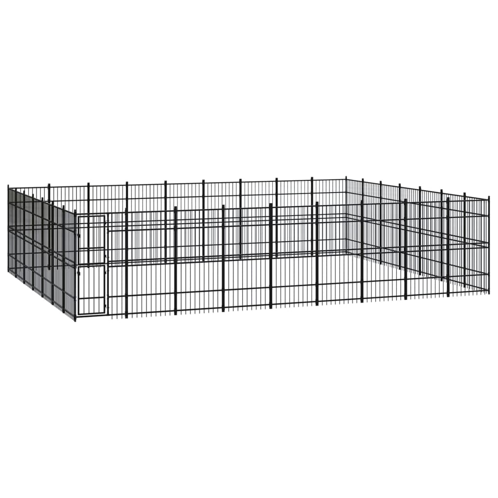 vidaXL Outdoor Dog Kennel Steel 58.06 må_