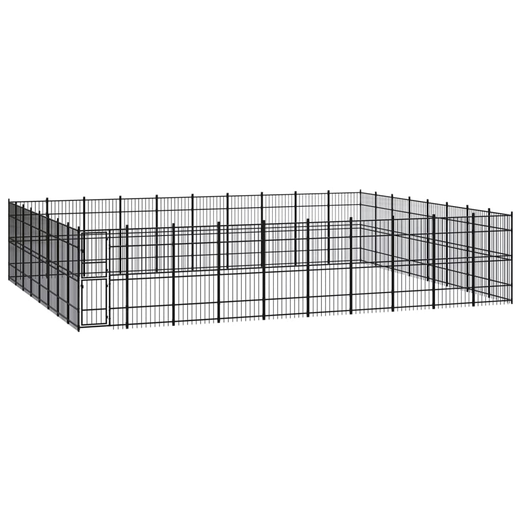vidaXL Outdoor Dog Kennel Steel 73.73 må_