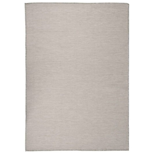 vidaXL Outdoor Flatweave Rug 160x230 cm Taupe