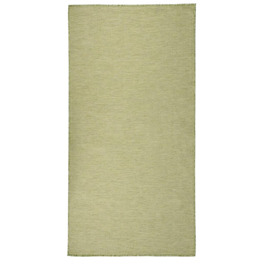 vidaXL Outdoor Flatweave Rug 100x200 cm Green