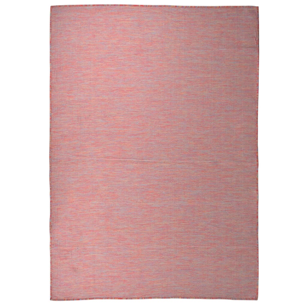 vidaXL Outdoor Flatweave Rug 140x200 cm Red