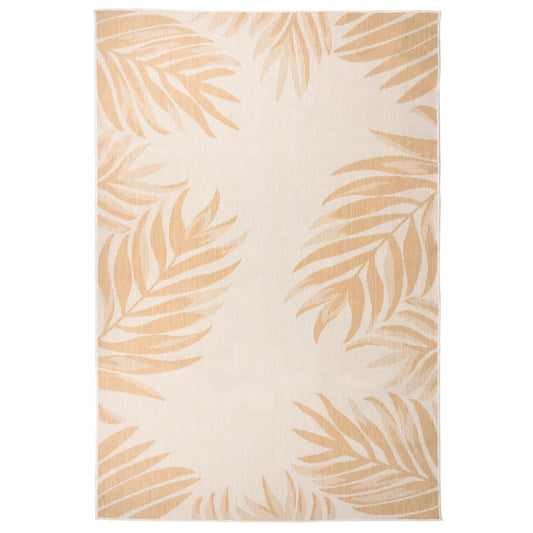 vidaXL Outdoor Flatweave Rug 160x230 cm Leaf Pattern