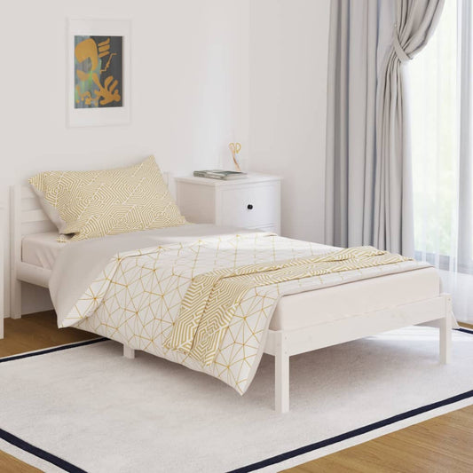 vidaXL Day Bed Solid Wood Pine 100x200 cm White