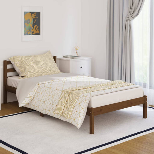 vidaXL Day Bed Solid Wood Pine 100x200 cm Honey Brown