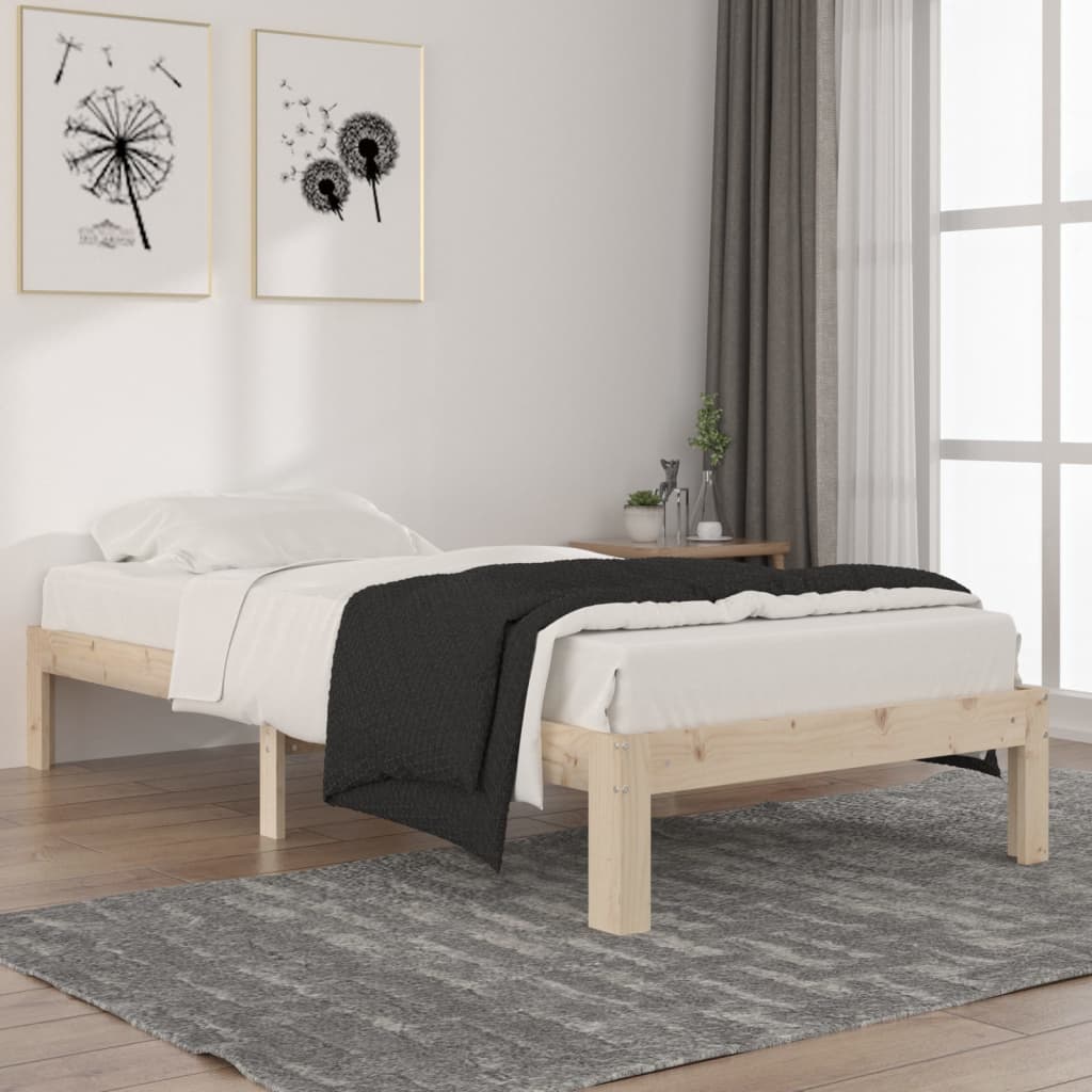 vidaXL Bed Frame Solid Wood Pine 90x200 cm