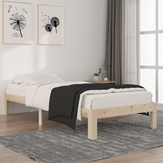 vidaXL Bed Frame Solid Wood Pine 90x200 cm