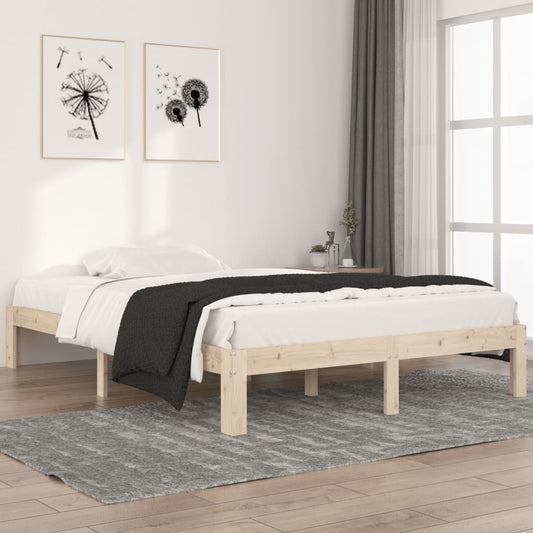 vidaXL Bed Frame Solid Wood Pine 140x200 cm