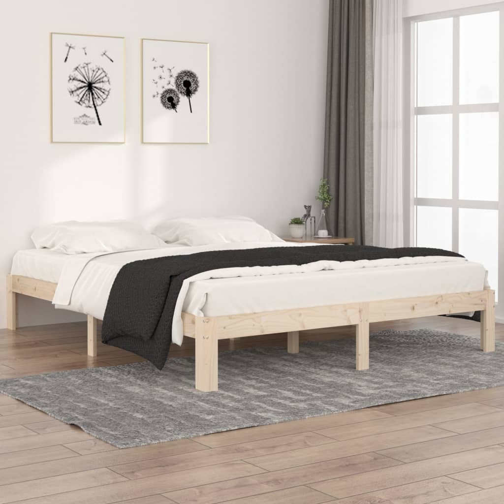 vidaXL Bed Frame Solid Wood Pine 160x200 cm