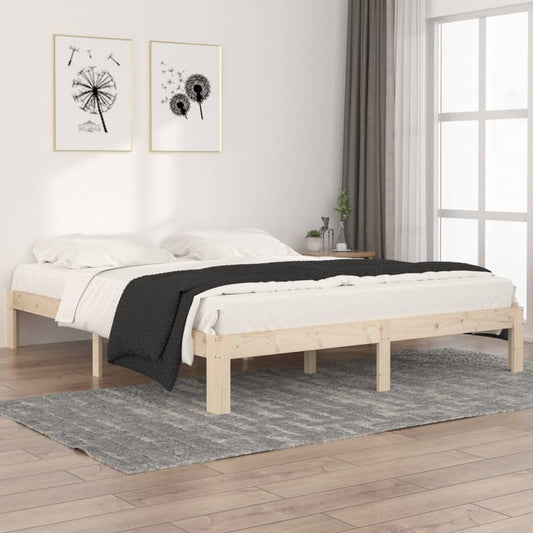 vidaXL Bed Frame Solid Wood Pine 160x200 cm