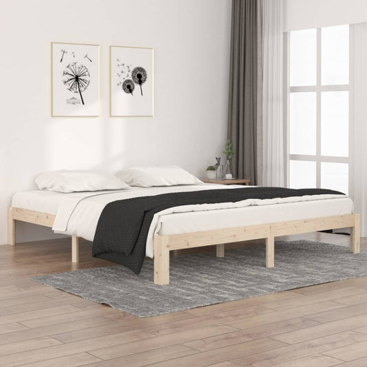 vidaXL Bed Frame Solid Wood 180x200 cm Super King Size
