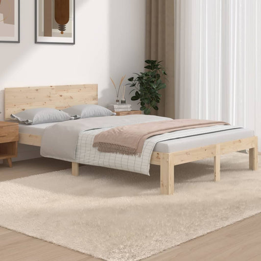 vidaXL Bed Frame Solid Wood 120x190 cm Small Double