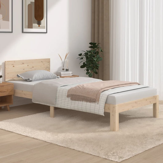 vidaXL Bed Frame Solid Wood Pine 90x200 cm