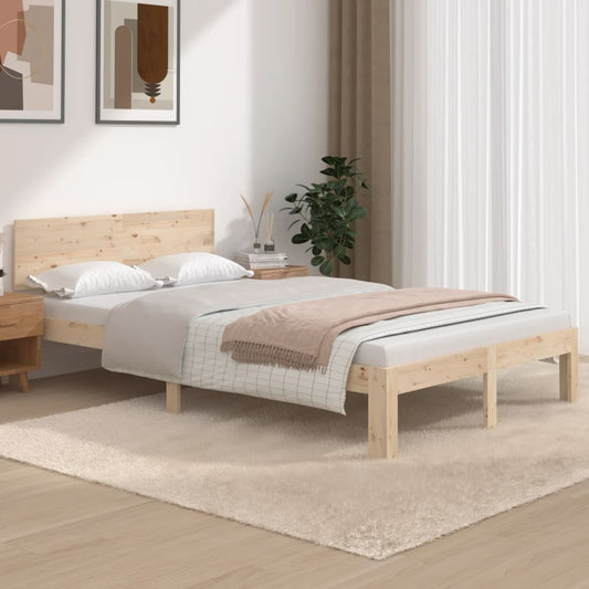 vidaXL Bed Frame Solid Wood Pine 120x200 cm