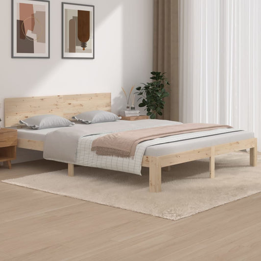 vidaXL Bed Frame Solid Wood Pine 160x200 cm