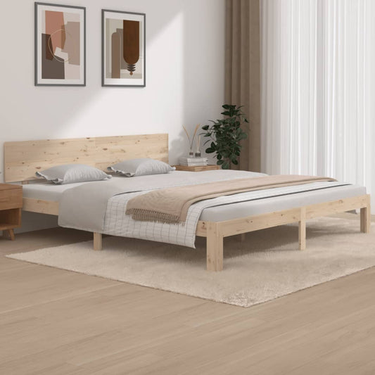 vidaXL Bed Frame Solid Wood 180x200 cm Super King Size