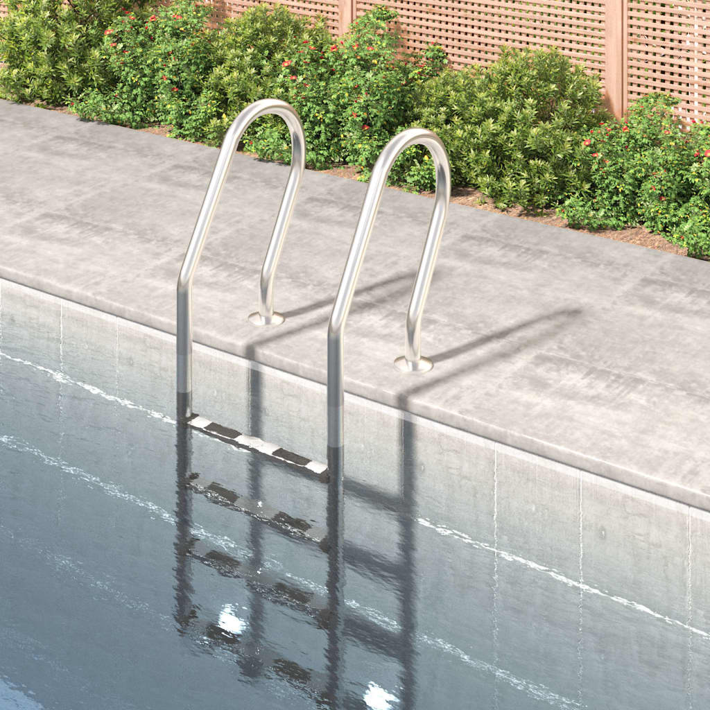 vidaXL Pool Ladder 54x38x184.5 cm 304 Stainless Steel