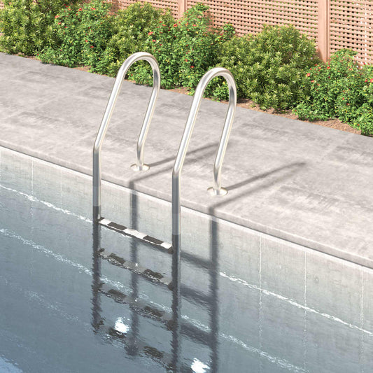 vidaXL Pool Ladder 54x38x184.5 cm 304 Stainless Steel