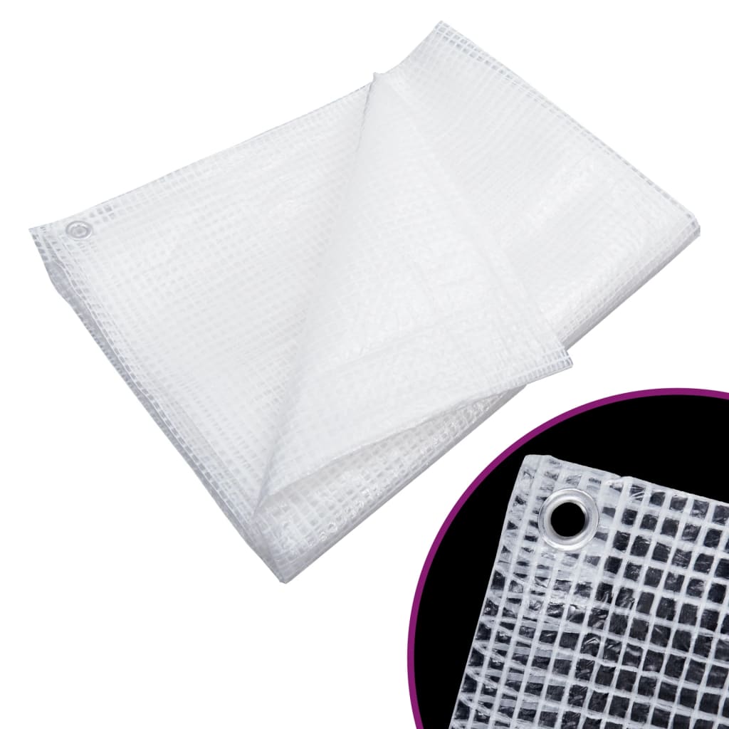 vidaXL Leno Tarpaulin 140 g/må_ 4x8 m White
