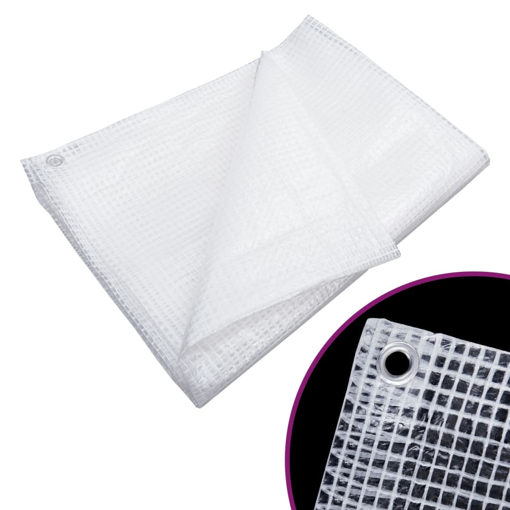 vidaXL Leno Tarpaulin 140 g/må_ 6x6 m White