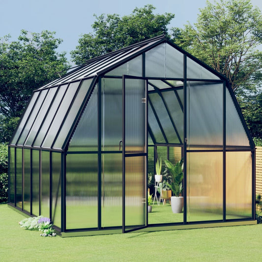 vidaXL Greenhouse with Base Frame Anthracite 9.53 må_ Aluminium