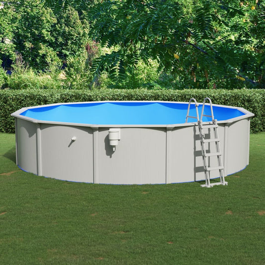 vidaXL Swimming Pool with Safety Ladder 550x120 cm